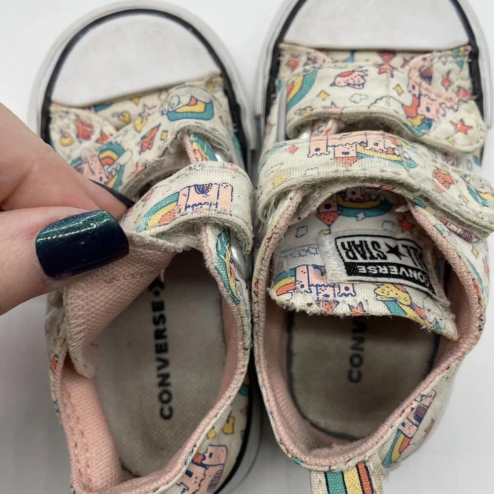 Converse All Star Little Kids Princess Castle Rainbow Shoes‎ Size 5